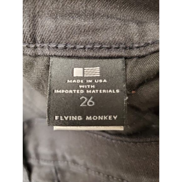 Women's Flying Monkey Mid Rise Skinny Distressed Black Denim Jeans | Size 26 - Picture 9 of 10
